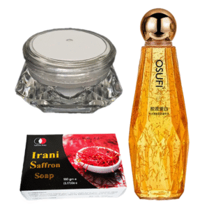 Saffron নাইট ক্রিম + OSUFI বড়ো সিরাম + ১ পিস Iranian saffron soap - i1sn1bos1